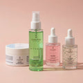 Routine Skincare Coreana: i quattro prodotti del kit Soaviva Insieme, fotografia di gruppo
