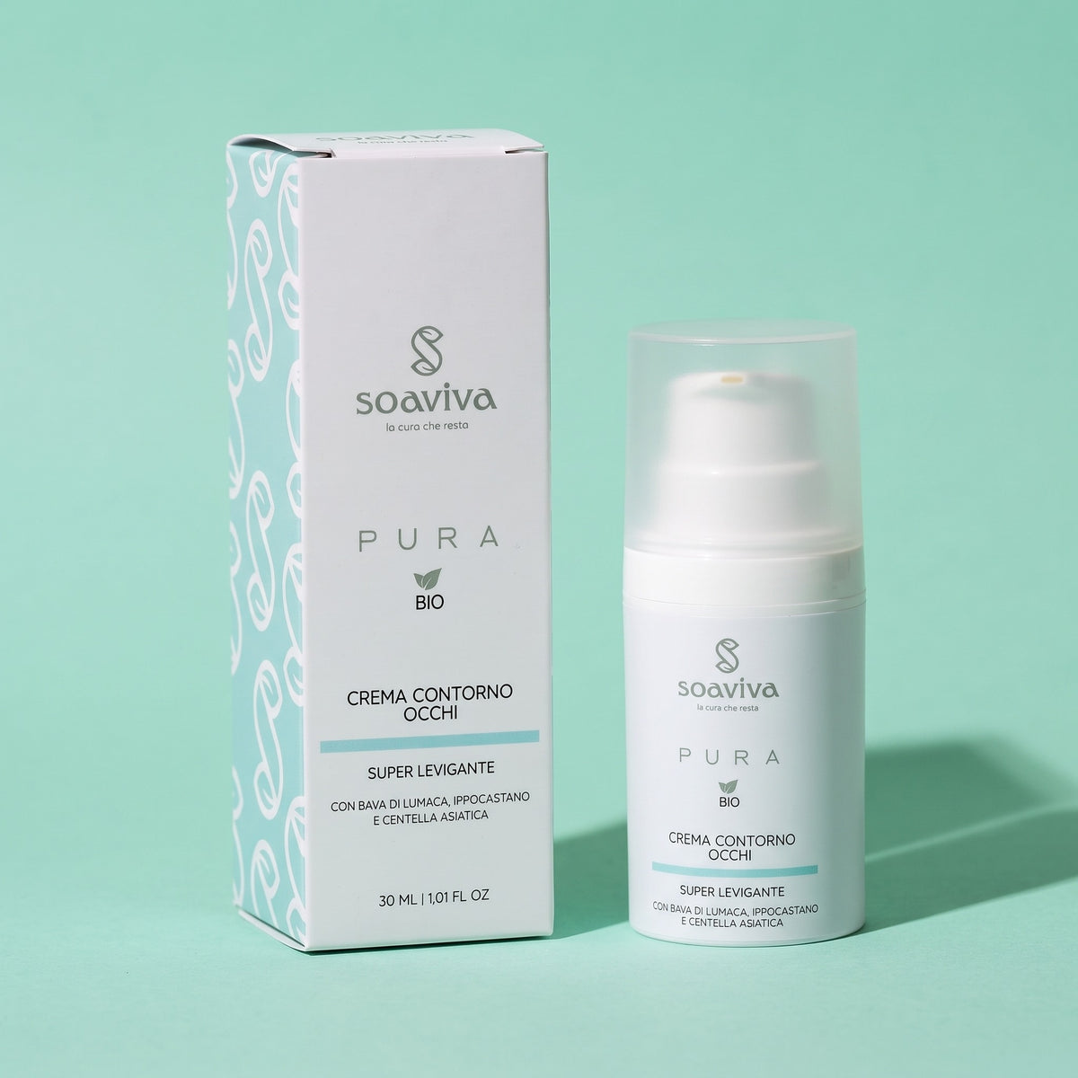 Soaviva Pura Crema Contorno Occhi Super Levigante Illuminante 30 ml — confezione