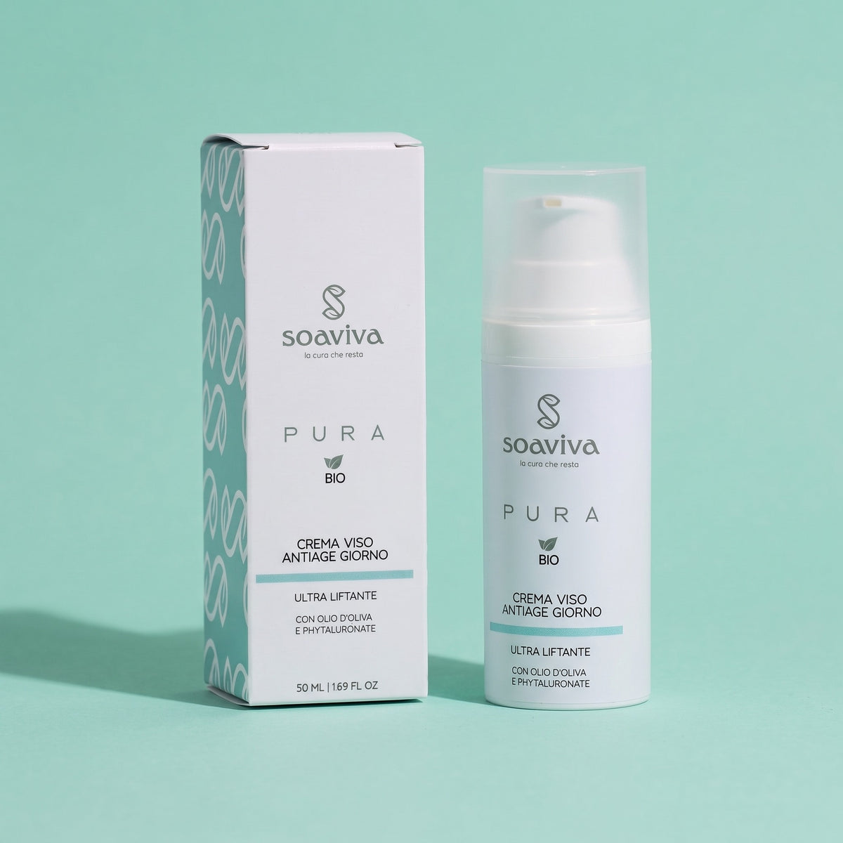 Crema viso anti age giorno Soaviva Pura — confezione 50 ml