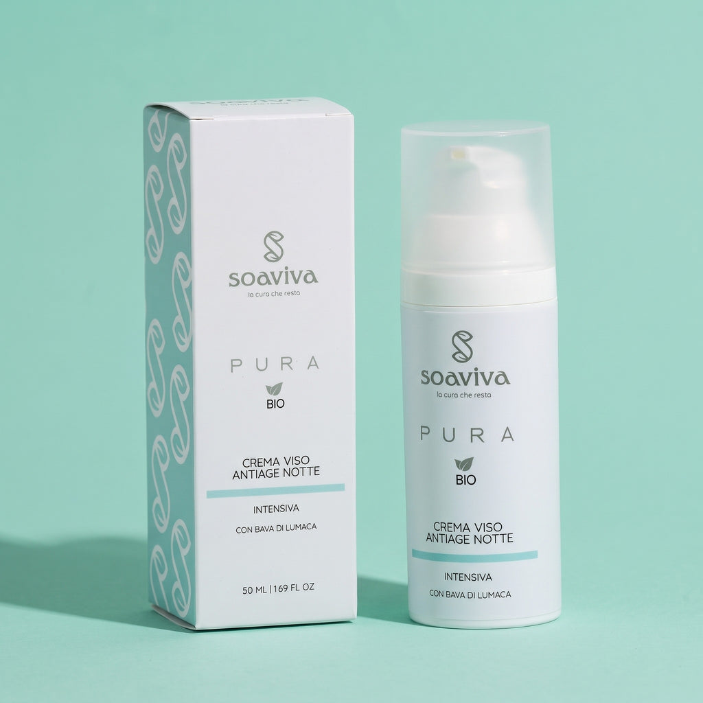 Soaviva Pura Crema Viso Anti Age Intensiva Notte 50 ml — confezione