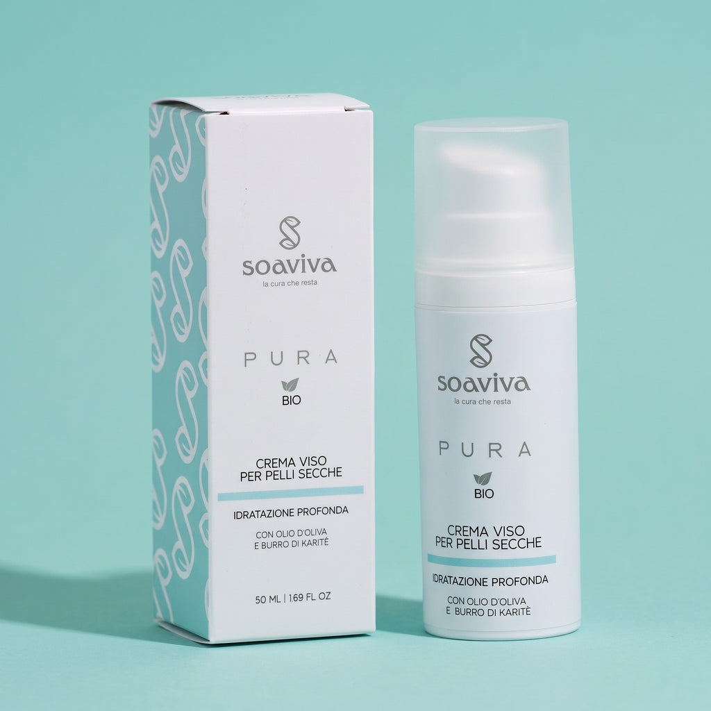 Soaviva Pura Crema Viso Idratazione Profonda Pelli Secche 50 ml — confezione