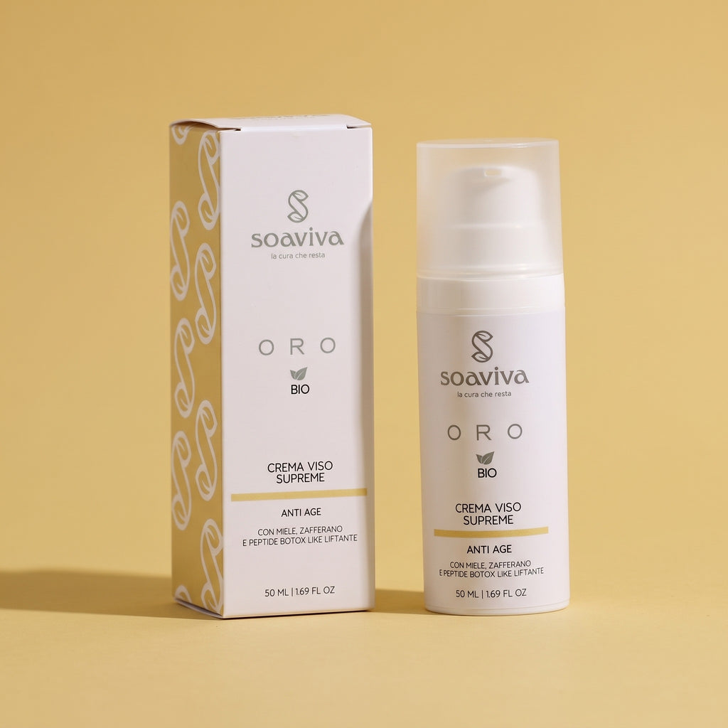 Soaviva Oro Crema Viso Supreme Anti Age Miele Zafferano Liftante 50 ml — confezione