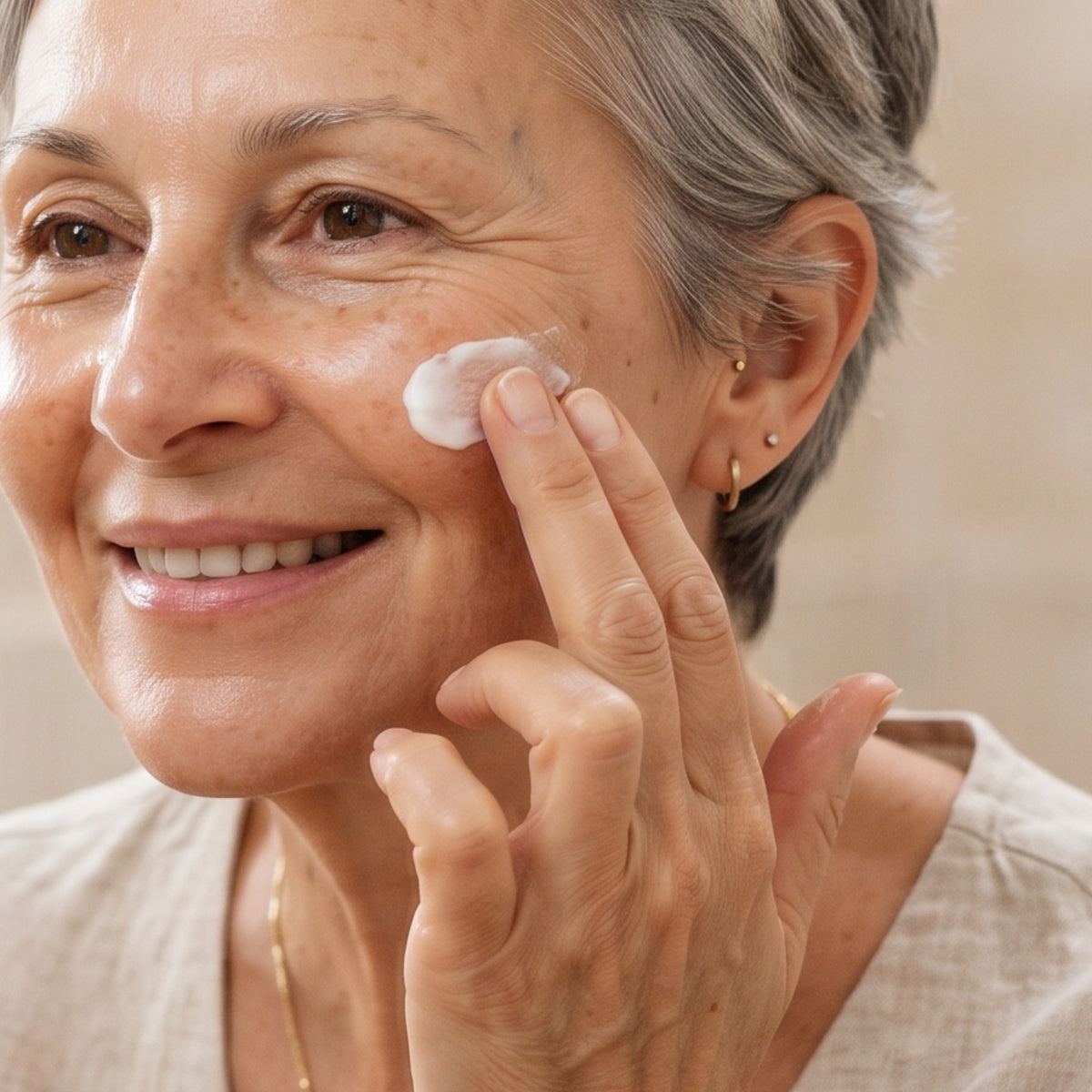Soaviva Luce Crema Notte Antimacchia Perfezionante Uniformante 50 ml — applicazione