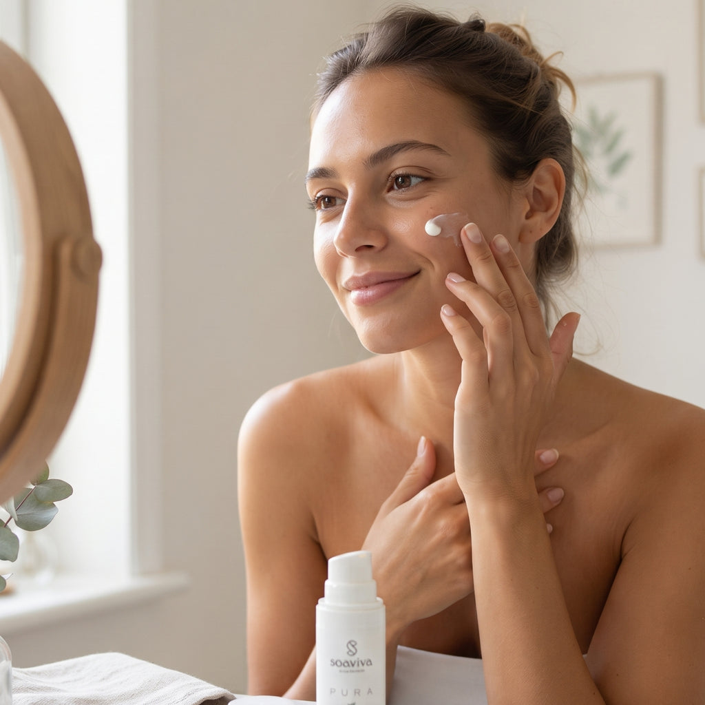 Applicazione — Soaviva Pura Crema Viso Idratante Normali Miste