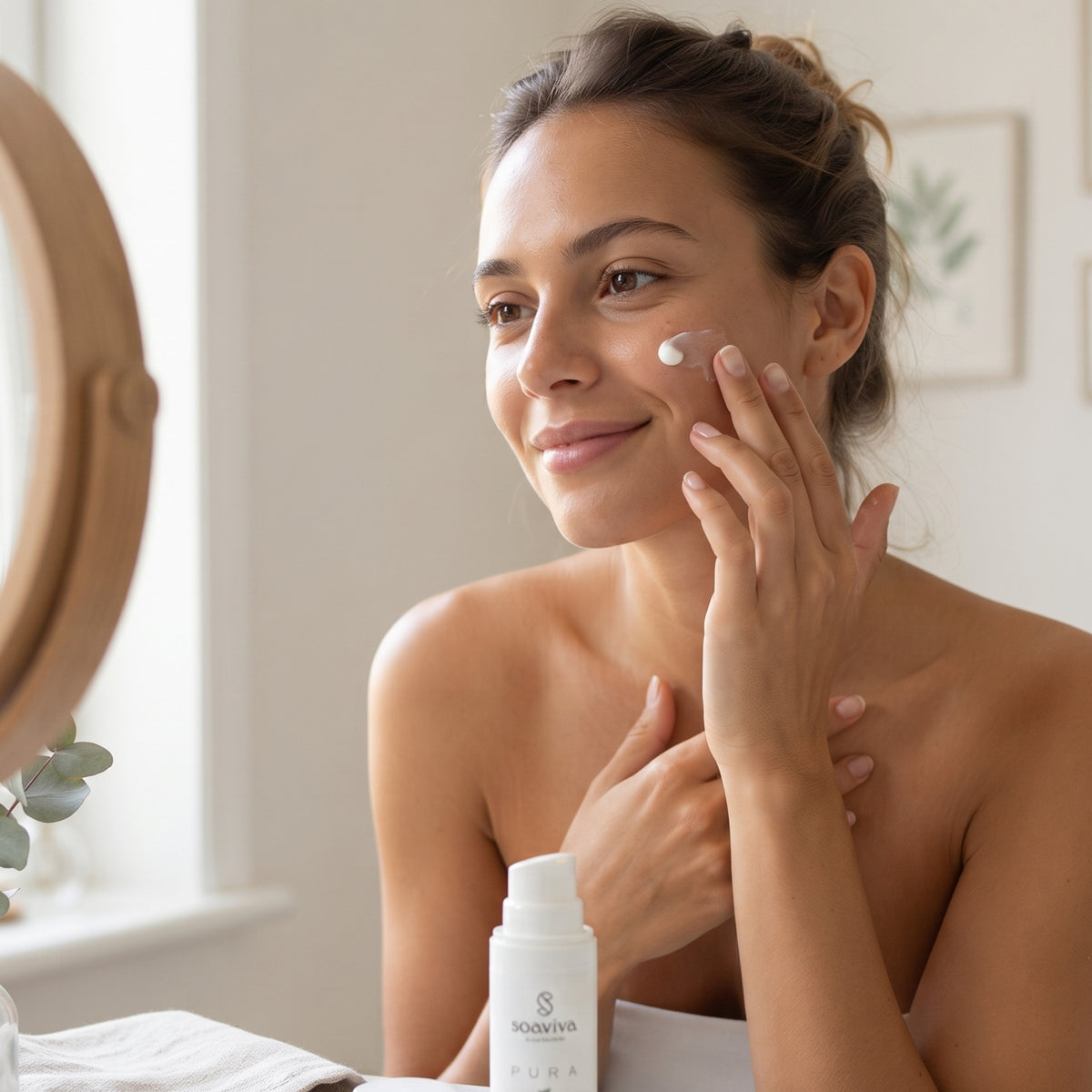 Applicazione — Soaviva Pura Crema Viso Idratante Normali Miste