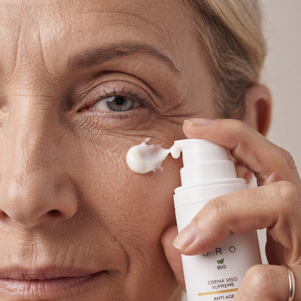 Soaviva Oro Crema Viso Supreme Anti Age Miele Zafferano Liftante 50 ml — applicazione