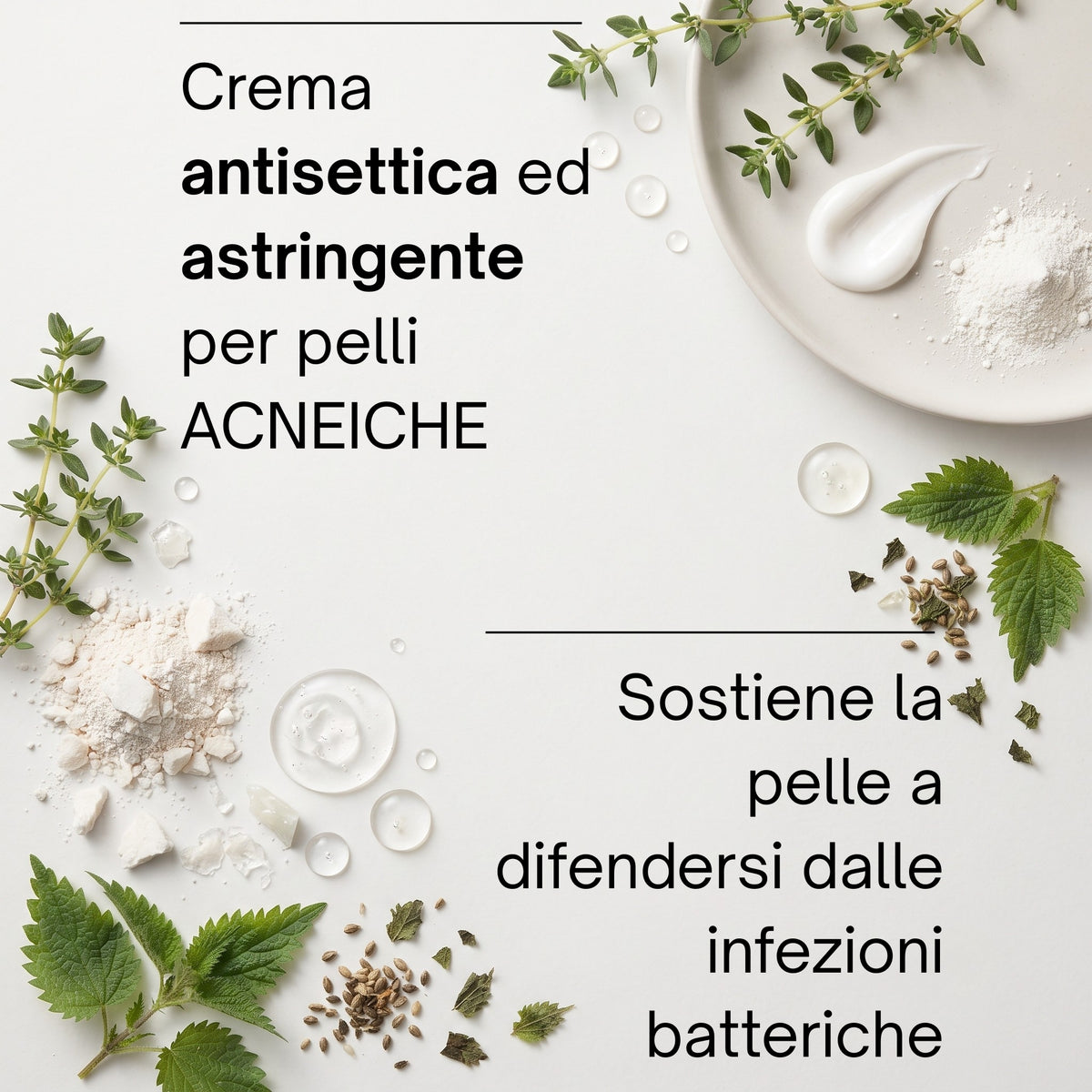 Ingredienti — Soaviva Pura Crema Viso Antisettica Pelli Acneiche