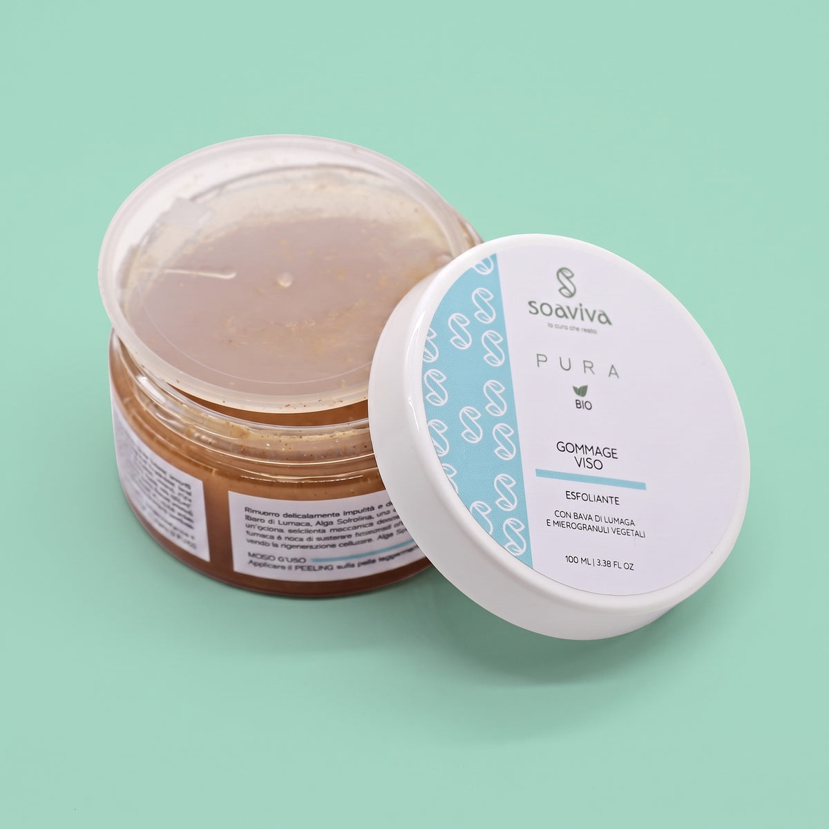 Soaviva Pura Gommage Viso Illuminante con Bava di Lumaca 100 ml — confezione
