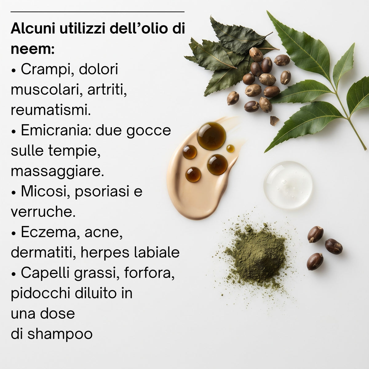 Soaviva Essenza Olio di Neem Puro 100% 50 ml — ingredienti