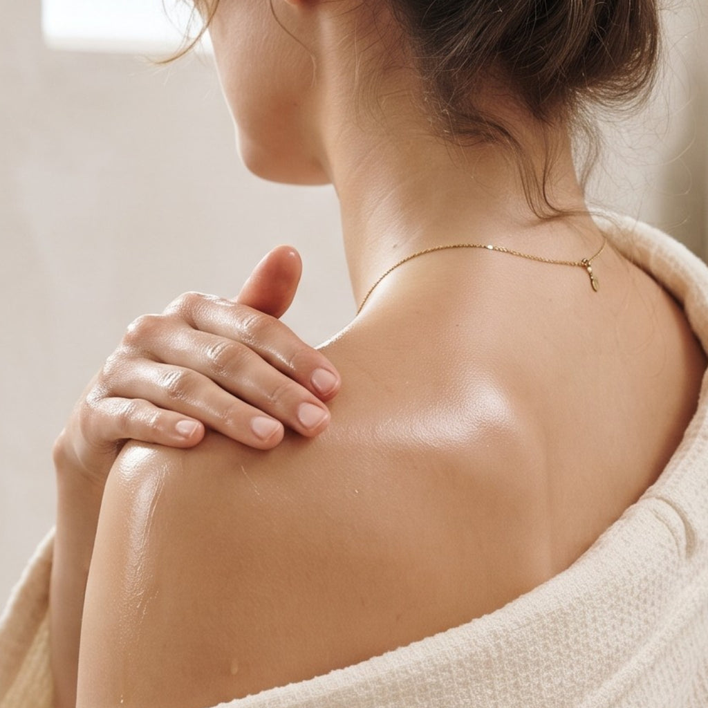 Soaviva Essenza Olio Viso e Corpo Nutriente Rassodante 100 ml — applicazione