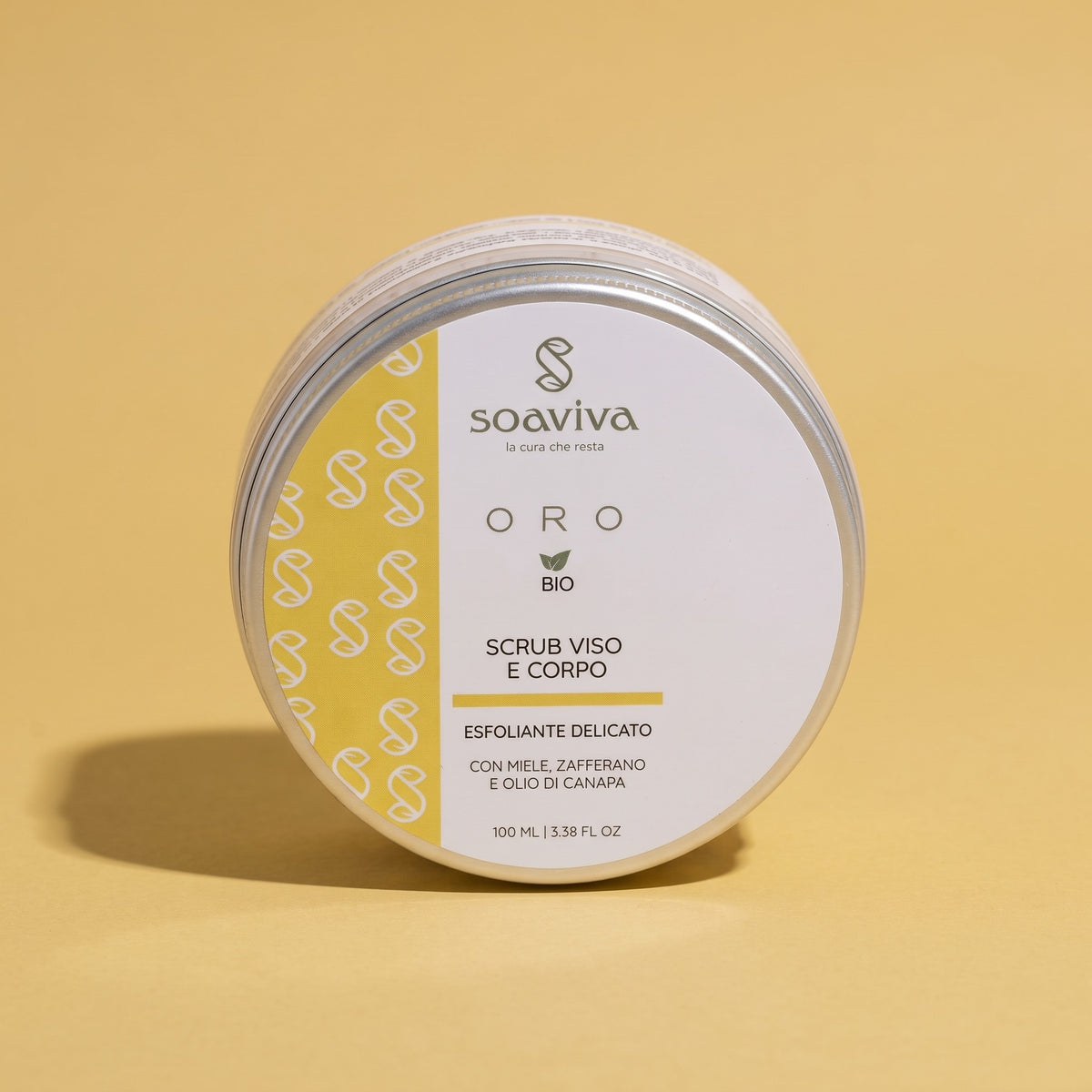 Soaviva Oro Scrub Viso e Corpo Esfoliante Delicato Miele e Zafferano — vasetto