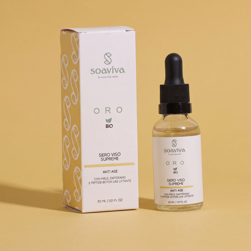 Siero Viso Supreme Soaviva Oro con astuccio e flacone